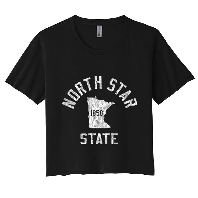 Minnesota Vintage Established Sports Design North Star State Crop Top