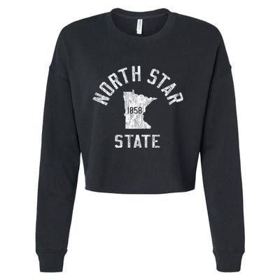 Minnesota Vintage Established Sports Design North Star State Cropped Pullover Crew