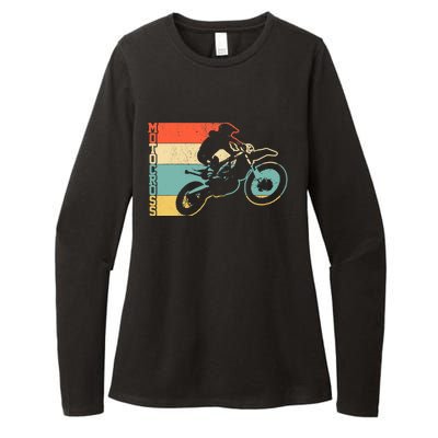 Motocross Vintage Enduro Dirt Bike Motorcycle MX Biker Gift Womens CVC Long Sleeve Shirt