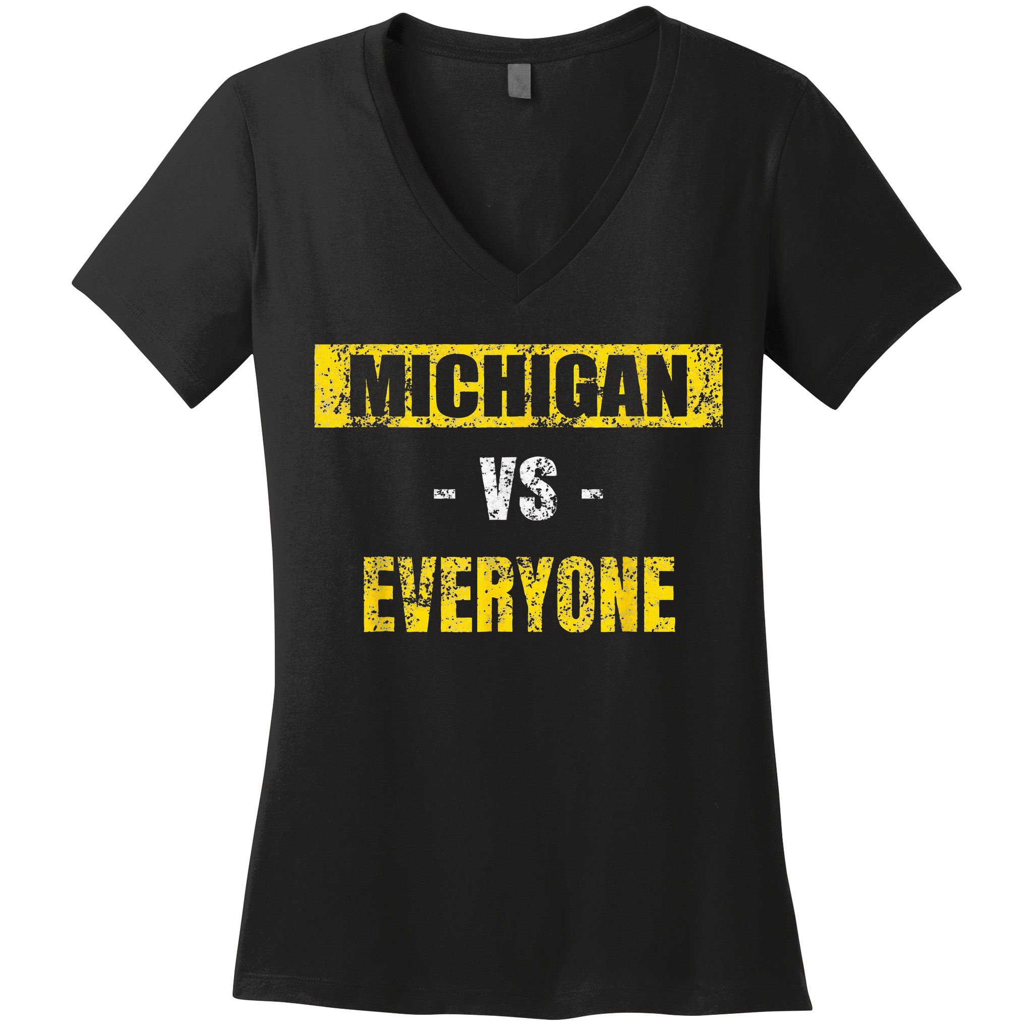 michigan vs everyone michigan revenge tour Women's V-Neck T-Shirt