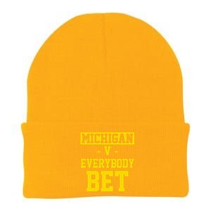 Michigan V Everybody Bet Knit Cap Winter Beanie