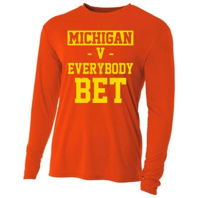 Michigan V Everybody Bet Cooling Performance Long Sleeve Crew