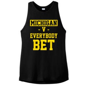 Michigan V Everybody Bet Ladies PosiCharge Tri-Blend Wicking Tank