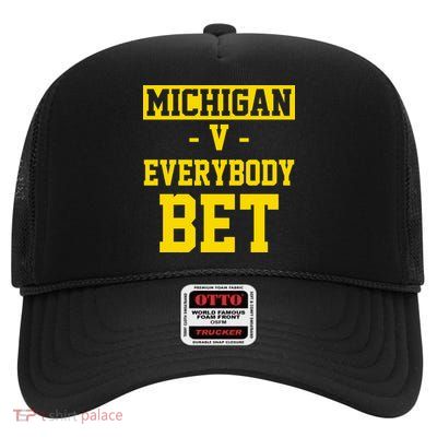 Michigan V Everybody Bet High Crown Mesh Back Trucker Hat