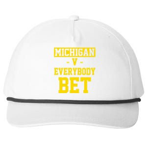 Michigan V Everybody Bet Snapback Five-Panel Rope Hat