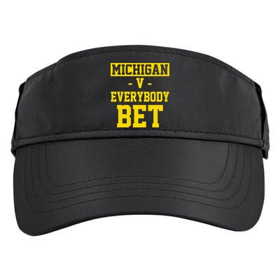 Michigan V Everybody Bet Adult Drive Performance Visor