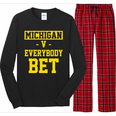 Michigan V Everybody Bet Long Sleeve Pajama Set