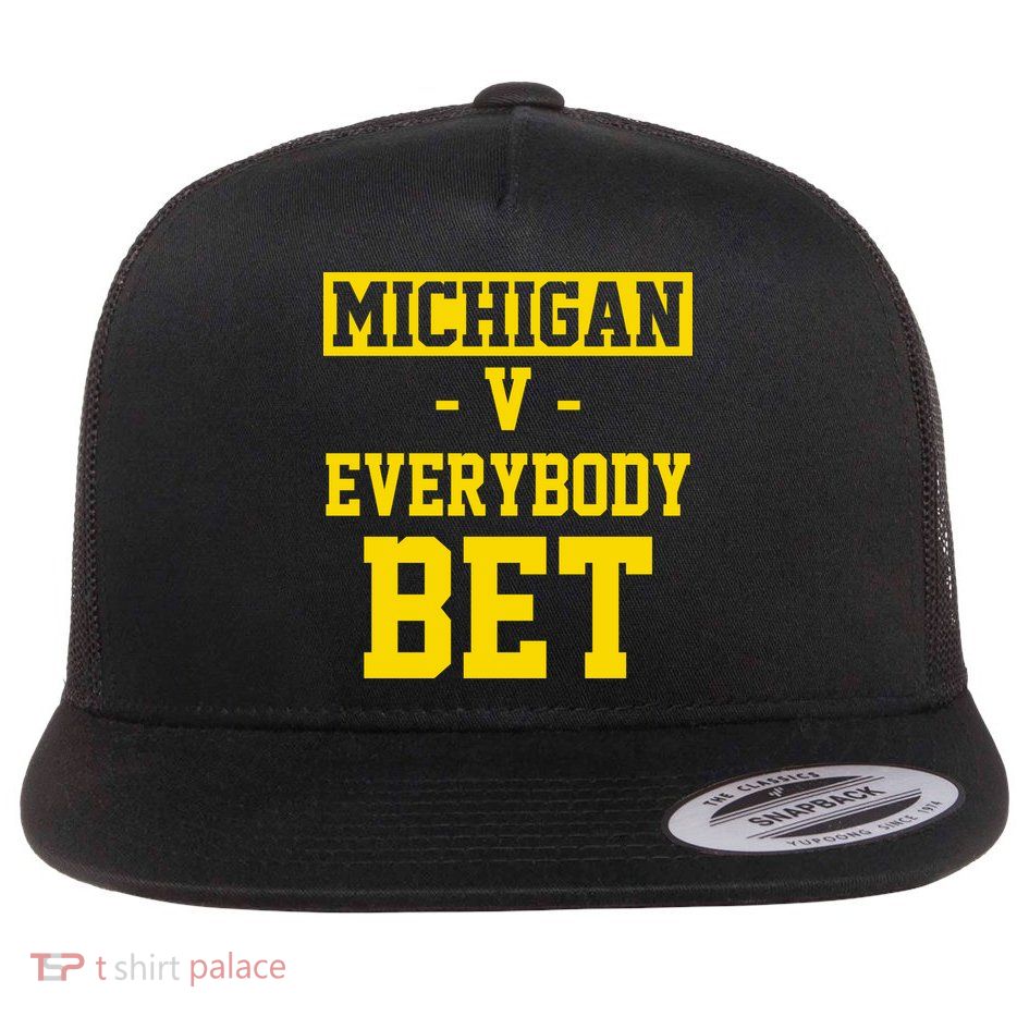 Michigan V Everybody Bet Flat Bill Trucker Hat