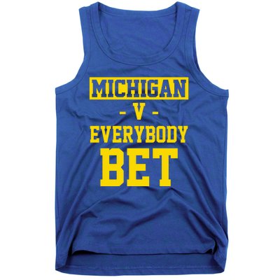 Michigan V Everybody Bet Tank Top