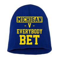 Michigan V Everybody Bet Short Acrylic Beanie