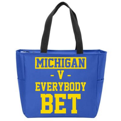 Michigan V Everybody Bet Zip Tote Bag