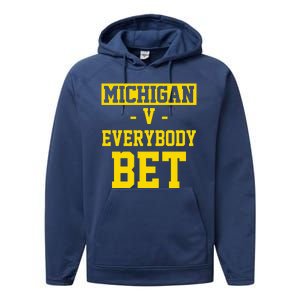 Michigan V Everybody Bet Performance Fleece Hoodie