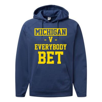 Michigan V Everybody Bet Performance Fleece Hoodie