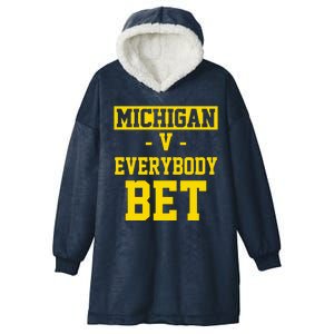 Michigan V Everybody Bet Hooded Wearable Blanket