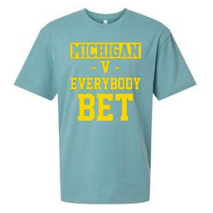 Michigan V Everybody Bet Sueded Cloud Jersey T-Shirt