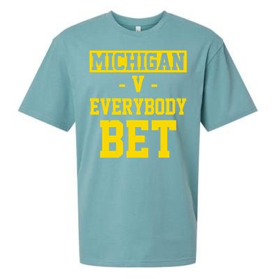 Michigan V Everybody Bet Sueded Cloud Jersey T-Shirt