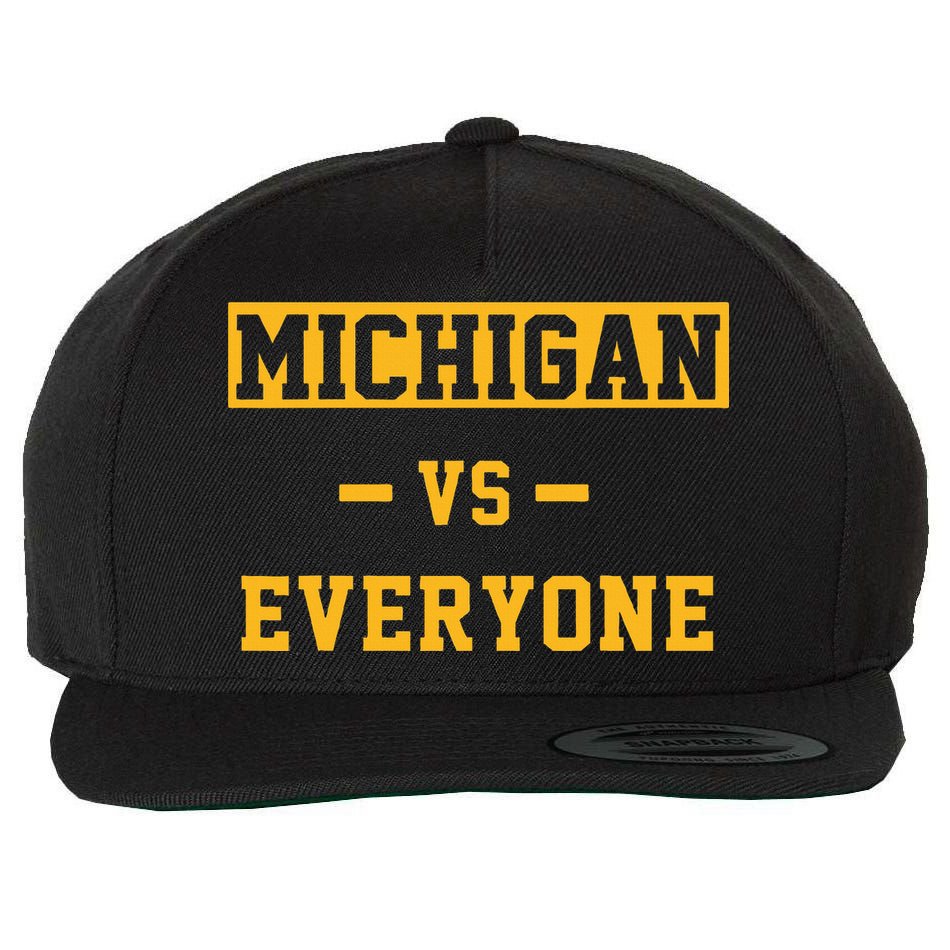 Michigan vs Everything Everyone  Wool Snapback Cap