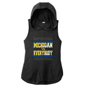 Michigan Vs. Everyone Ladies PosiCharge Tri-Blend Wicking Draft Hoodie Tank