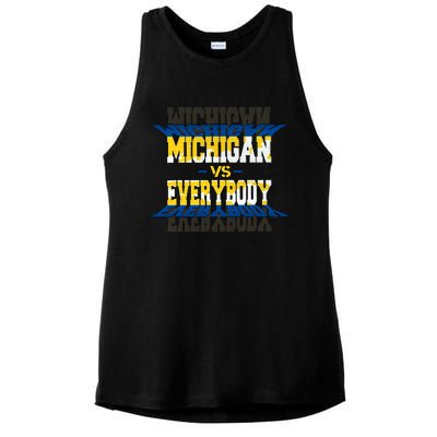 Michigan Vs. Everyone Ladies PosiCharge Tri-Blend Wicking Tank