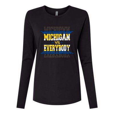 Michigan Vs. Everyone Womens Cotton Relaxed Long Sleeve T-Shirt