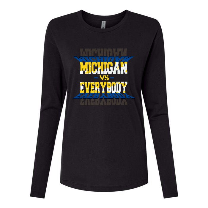 Michigan Vs. Everyone Womens Cotton Relaxed Long Sleeve T-Shirt