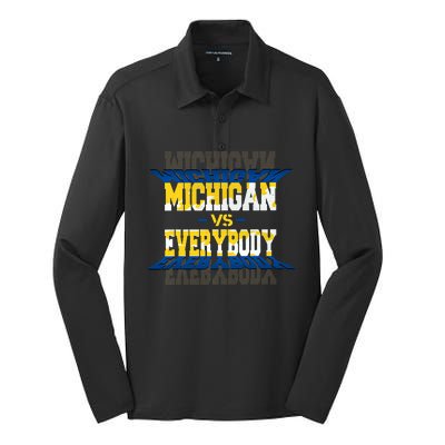 Michigan Vs. Everyone Silk Touch Performance Long Sleeve Polo