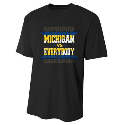 Michigan Vs. Everyone Performance Sprint T-Shirt