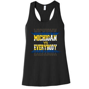 Michigan Vs. Everyone Women's Racerback Tank