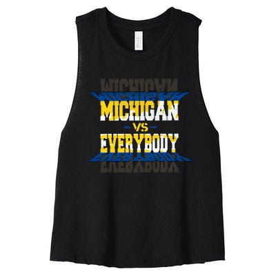 Michigan Vs. Everyone Women's Racerback Cropped Tank