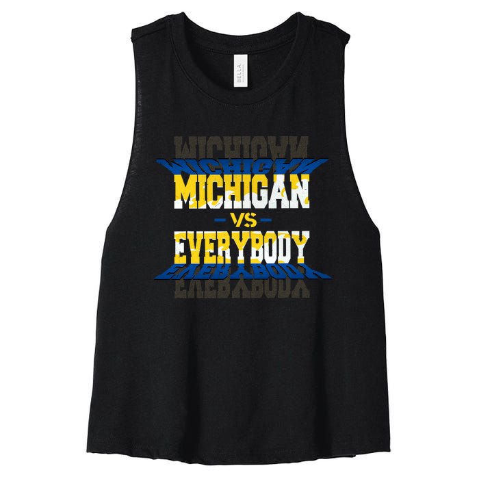 Michigan Vs. Everyone Women's Racerback Cropped Tank