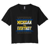 Michigan Vs. Everyone Women's Crop Top Tee