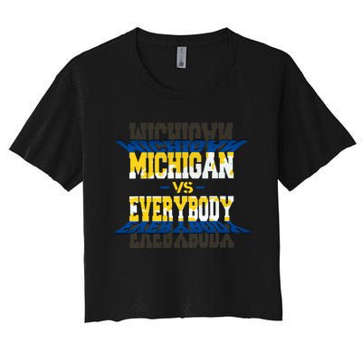 Michigan Vs. Everyone Women's Crop Top Tee