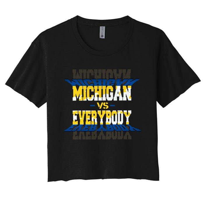 Michigan Vs. Everyone Women's Crop Top Tee