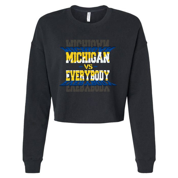 Michigan Vs. Everyone Cropped Pullover Crew