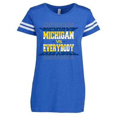 Michigan Vs. Everyone Enza Ladies Jersey Football T-Shirt