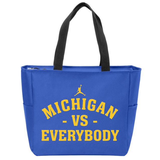 Michigan vs Everyone Everybody Quote Funny  Zip Tote Bag