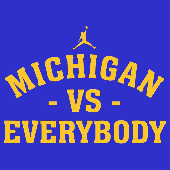 Michigan vs Everyone Everybody Quote Funny  Zip Tote Bag