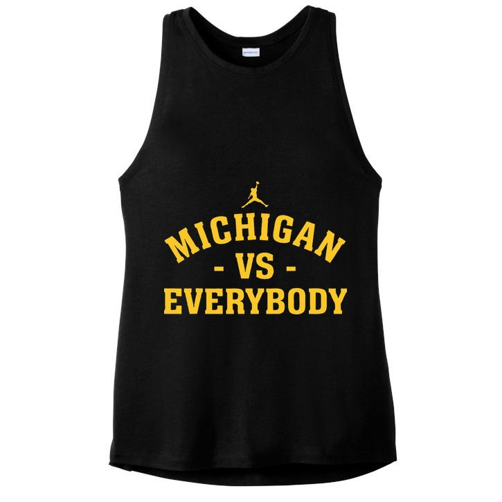 Michigan vs Everyone Everybody Quote Funny  Ladies PosiCharge Tri-Blend Wicking Tank