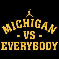 Michigan vs Everyone Everybody Quote Funny  Cooling Performance Crew T-Shirt