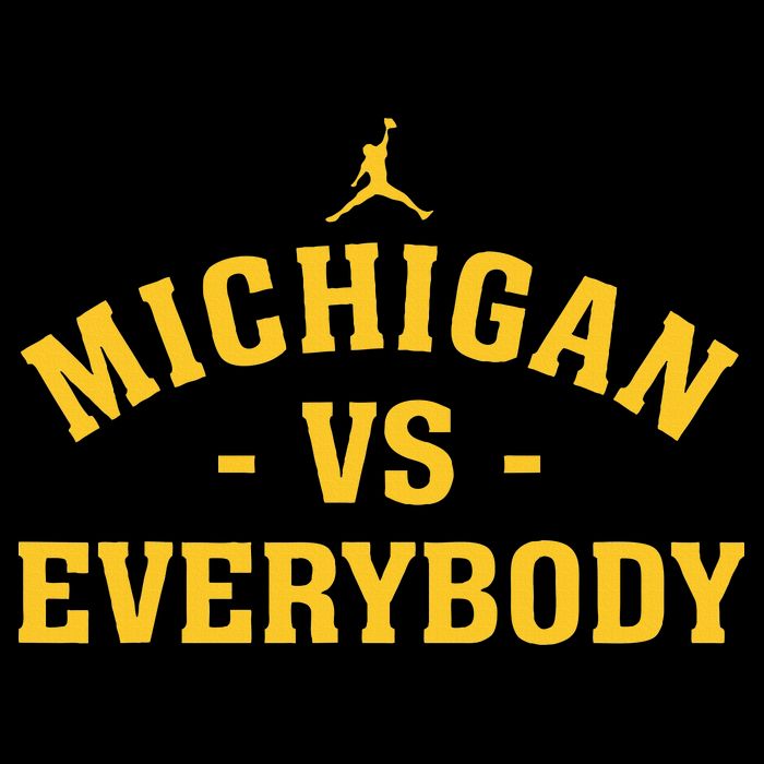 Michigan vs Everyone Everybody Quote Funny  Cooling Performance Crew T-Shirt