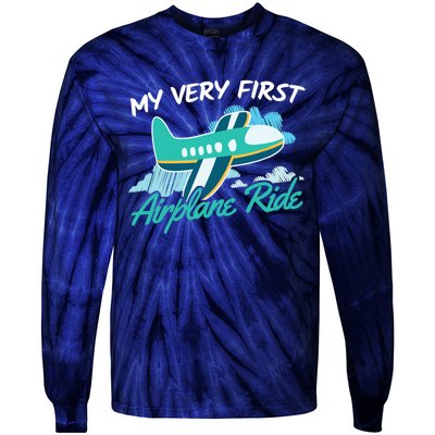 My Very First Plane Ride Tie-Dye Long Sleeve Shirt