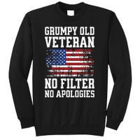 Military Veteran Funny American Flag Grumpy Old Vet Sweatshirt