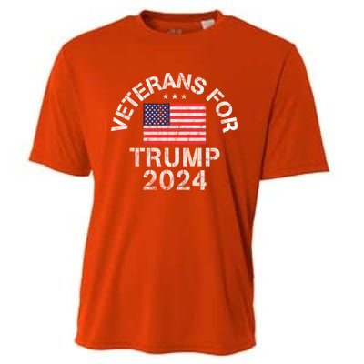 Military Veterans For Trump 2024 Meaningful Gift Cooling Performance Crew T-Shirt