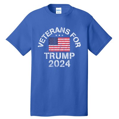 Military Veterans For Trump 2024 Meaningful Gift Tall T-Shirt