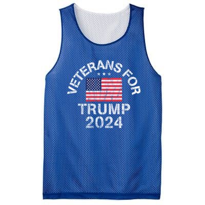 Military Veterans For Trump 2024 Meaningful Gift Mesh Reversible Basketball Jersey Tank