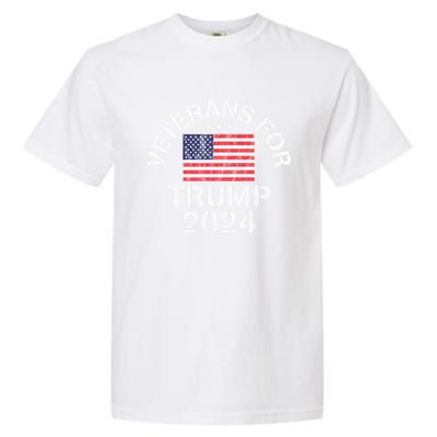 Military Veterans For Trump 2024 Meaningful Gift Garment-Dyed Heavyweight T-Shirt