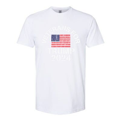 Military Veterans For Trump 2024 Meaningful Gift Softstyle CVC T-Shirt