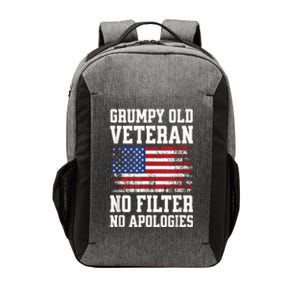 Military Veteran Funny American Flag Grumpy Old Vet Vector Backpack