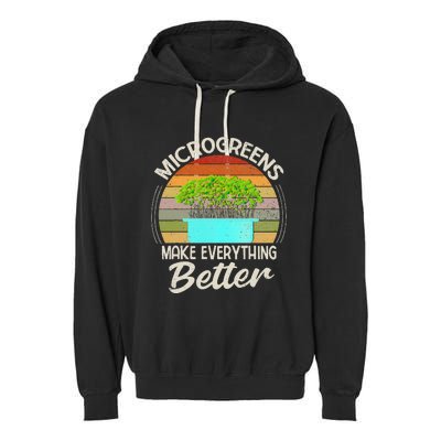 Microgreens Vegan Funny Microgreen Farmer Gardening Garment-Dyed Fleece Hoodie