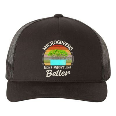 Microgreens Vegan Funny Microgreen Farmer Gardening Yupoong Adult 5-Panel Trucker Hat